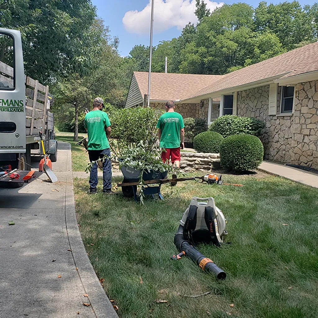 Professionals hauling away debris in Powell, OH.